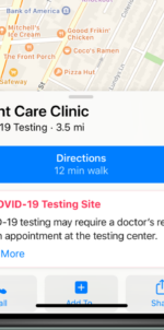 Apple Maps Adds COVID-19 Testing Locations