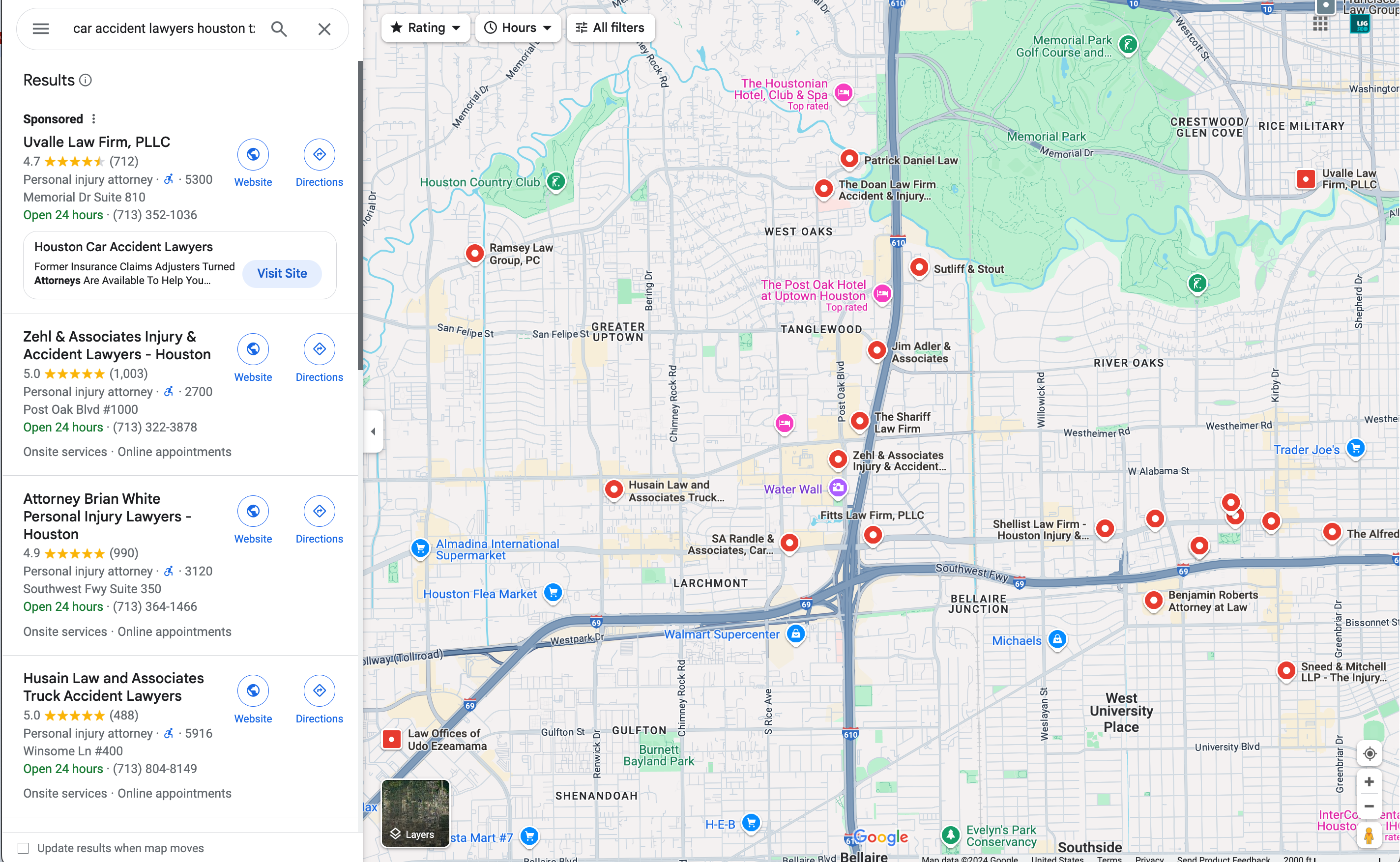 Houston Personal Injury Attorney Google Maps